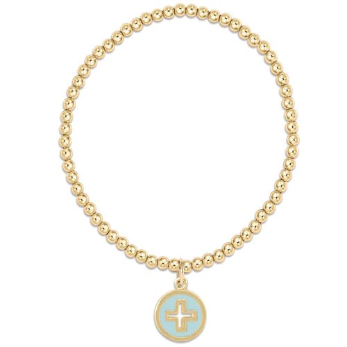 3mm Disc Signature Cross Classic Gold Bracelet - Gaines Jewelers