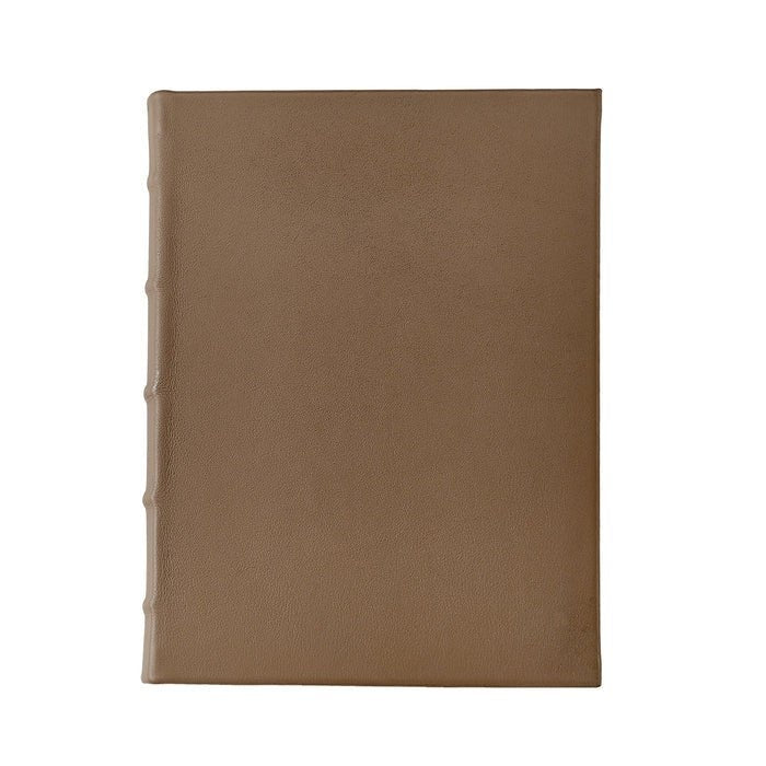 9" Hardcover Journal Taupe Traditional Leather - Gaines Jewelers