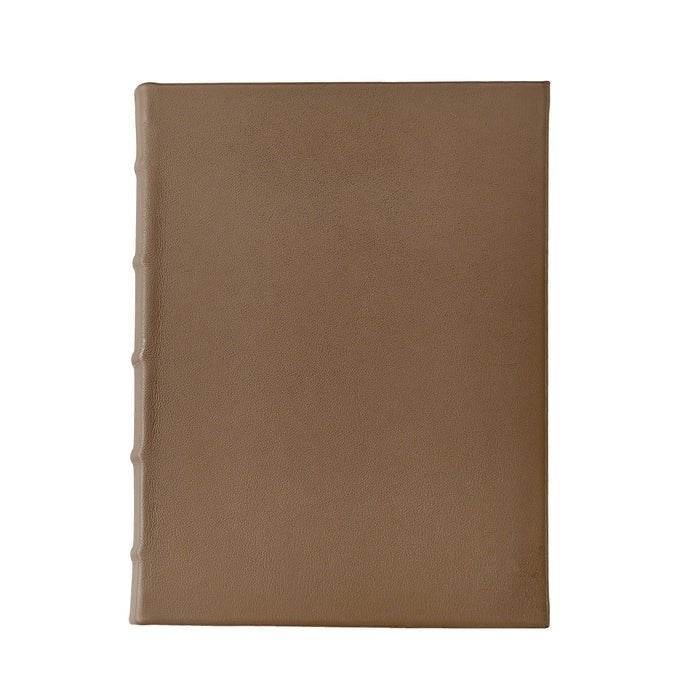 9" Hardcover Journal Taupe Traditional Leather - Gaines Jewelers