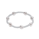 Admire Sterling 3mm Bead Bracelet - Pearl - Gaines Jewelers
