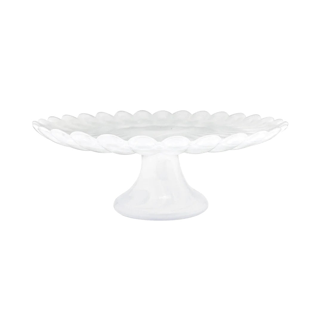 Alabaster White Scalloped Large Cake Stand - Gaines Jewelers