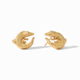 Alligator Gold Stud - Gaines Jewelers