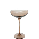 Amber Smoke Champagne Coupe - Estelle Colored Glass - Gaines Jewelers