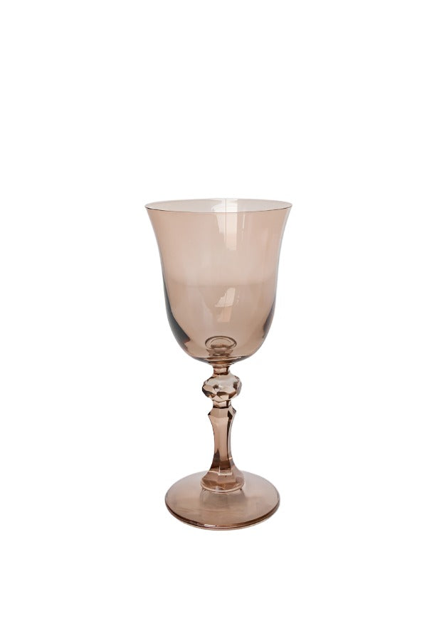 Amber Smoke Regal Goblet Estelle Colored Glass - Gaines Jewelers