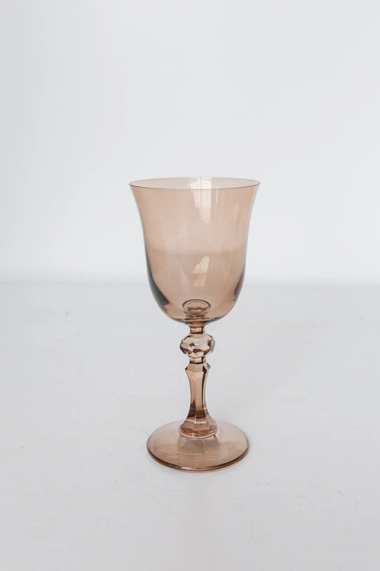 Amber Smoke Regal Goblet Estelle Colored Glass - Gaines Jewelers