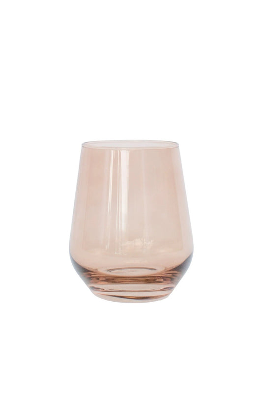 Amber Smoke Stemless Wine - Estelle Colored Glass - Gaines Jewelers