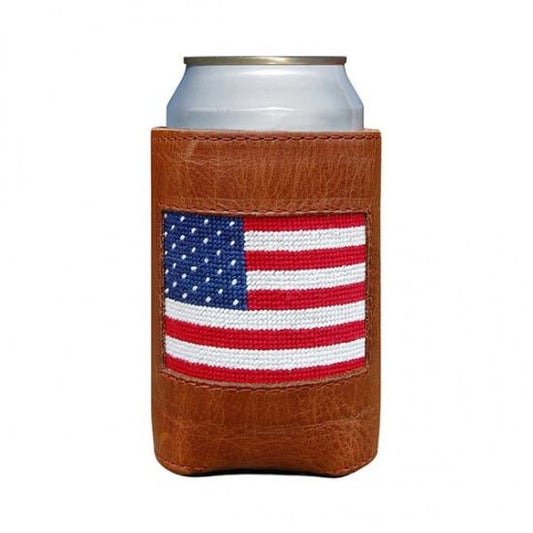 American Flag Needlepoint Can Cooler - Gaines Jewelers