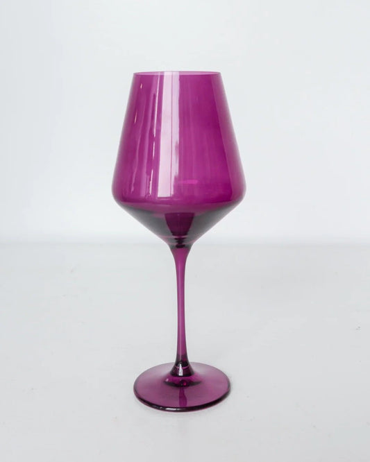 Amethyst Wine Stemware - Estelle Colored Glass - Gaines Jewelers