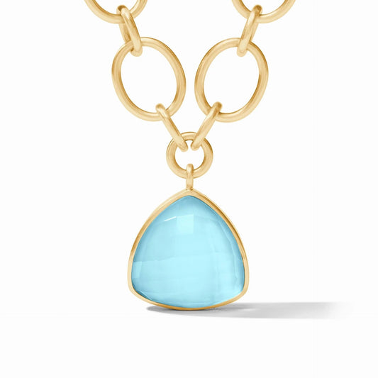 Aquitaine Statement Necklace Iridescent Capri Blue - Gaines Jewelers