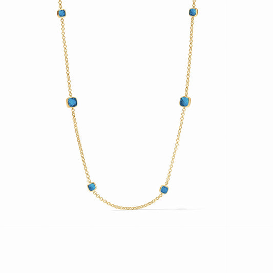 Aquitaine Station Necklace Capri Blue - Gaines Jewelers