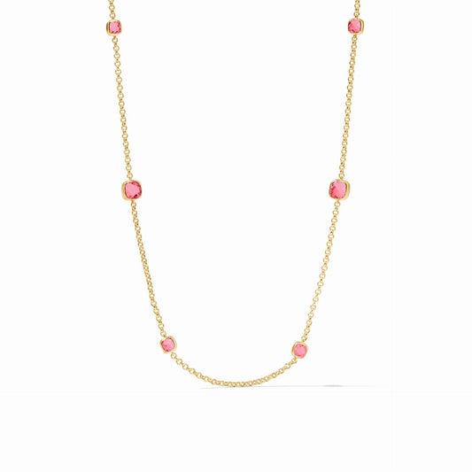 Aquitaine Station Necklace Peony Pink - Gaines Jewelers