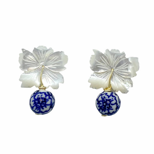 Audrey Porcelain Earrings - Gaines Jewelers