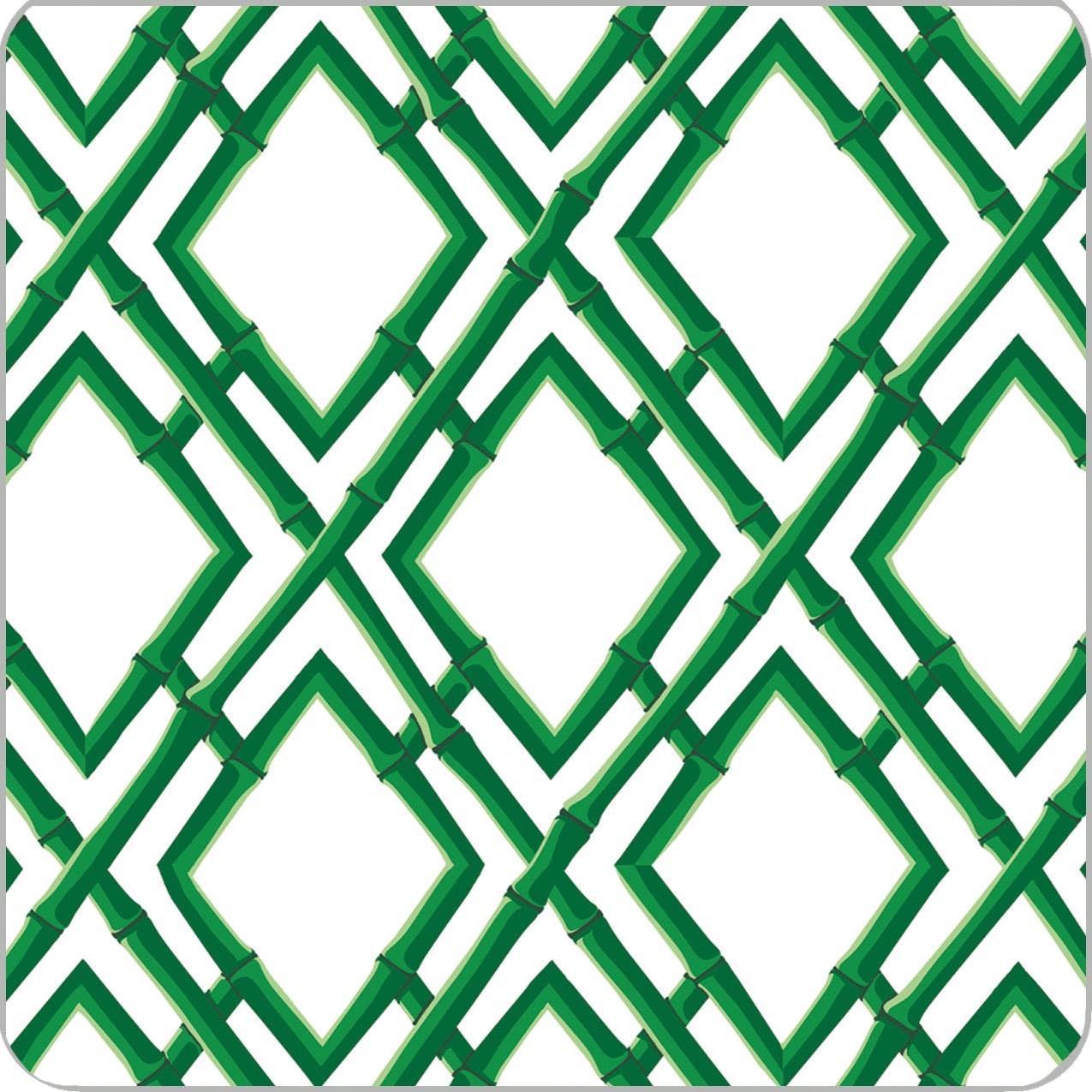 Bamboo Trellis Paper Coasters-Green - Gaines Jewelers