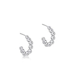 Beaded Classic 1" Post Hoop-Sterling - Gaines Jewelers
