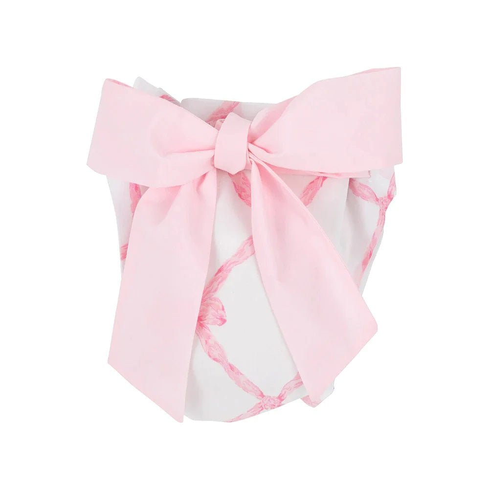 Belle Meade Bow With Palm Beach Pink - Baby Bow Bottom Bloomer - Gaines Jewelers