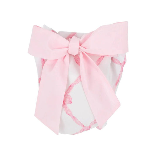 Belle Meade Bow With Palm Beach Pink - Baby Bow Bottom Bloomer - Gaines Jewelers