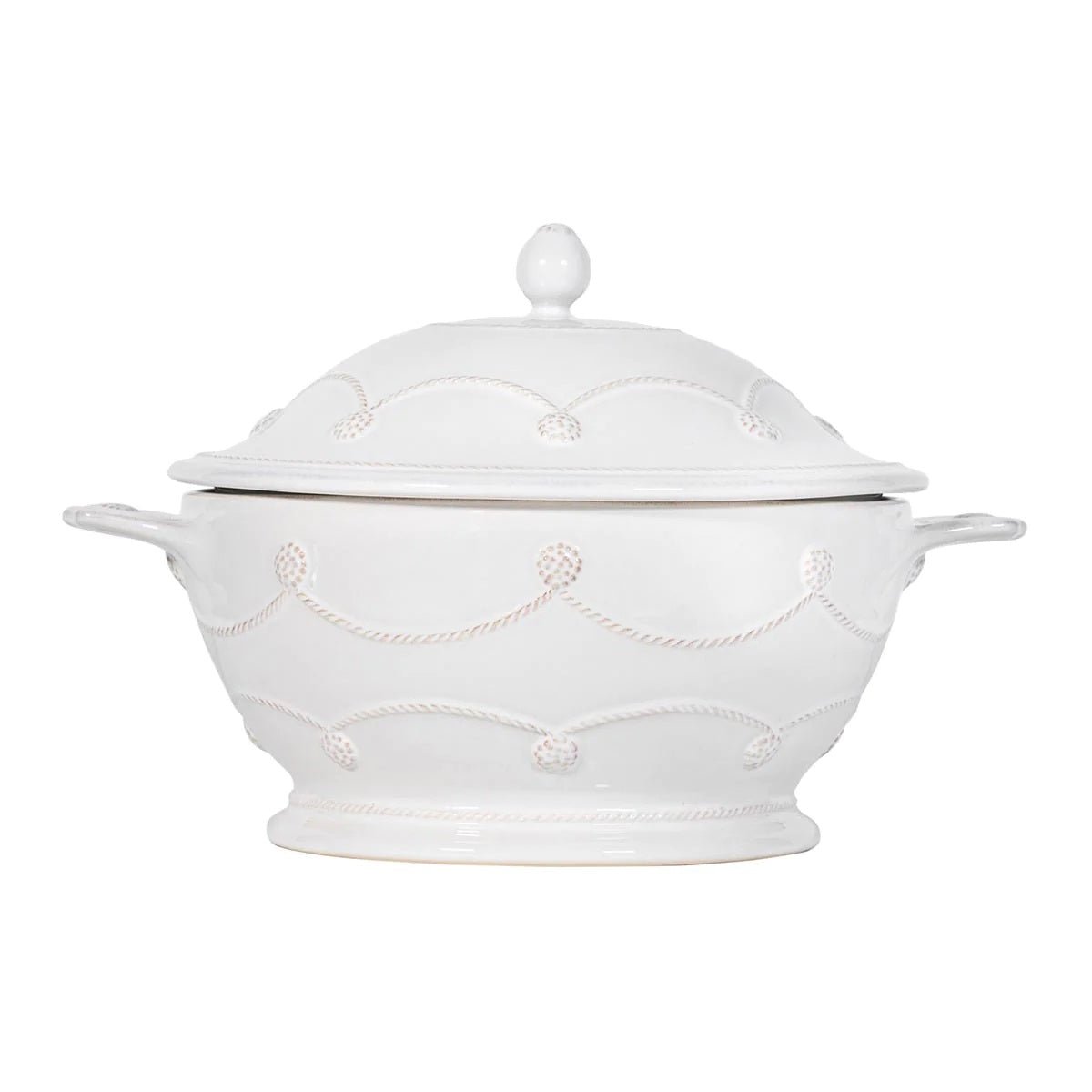 Berry & Thread Casserole with Lid - Whitewash - Gaines Jewelers