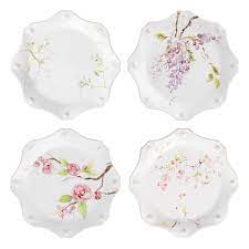 Berry & Thread Floral Sketch Salad Set of 4 - Gaines Jewelers