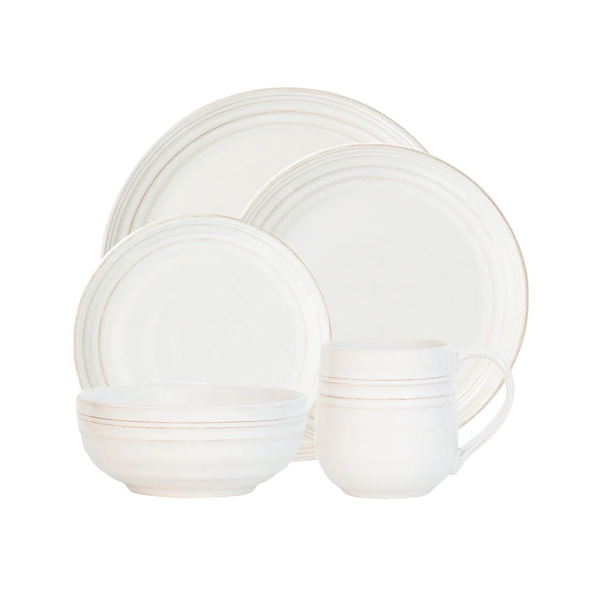 Bilbao Whitewash 5pc Place Setting - Gaines Jewelers