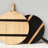 Black Round Charcuterie Board Large - Gaines Jewelers