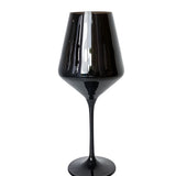 Black Wine Stemware - Estelle Colored Glass - Gaines Jewelers