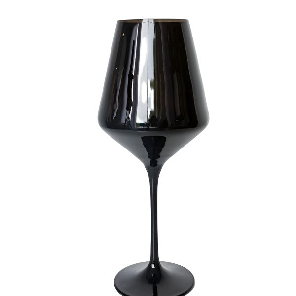 Black Wine Stemware - Estelle Colored Glass - Gaines Jewelers
