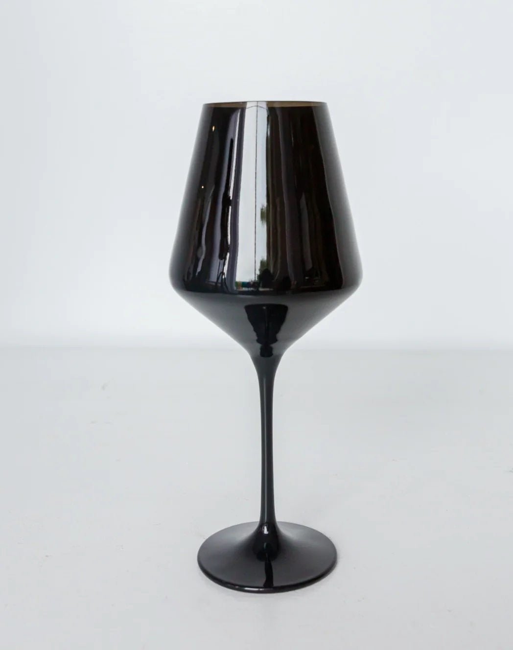 Black Wine Stemware - Estelle Colored Glass - Gaines Jewelers