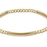 Bliss Bar Gold Pattern Bead Bracelet - Gaines Jewelers