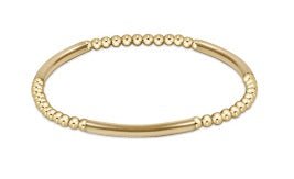 Bliss Bar Gold Pattern Bead Bracelet - Gaines Jewelers