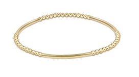 Bliss Bar Gold Pattern Bead Bracelet - Gaines Jewelers