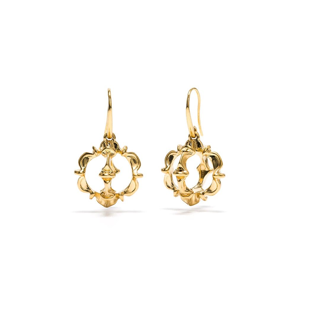 Bliss Ruffle Urchin Earrings in Gold - Gaines Jewelers