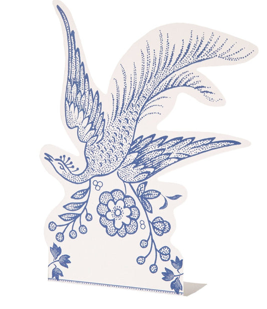 Blue Asiatic Pheasants Place Cards 12 pack Hester and Cook - Gaines Jewelers