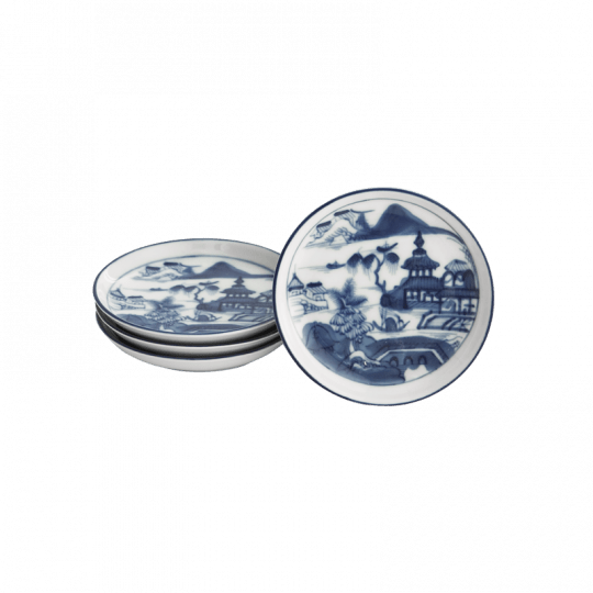BLUE CANTON COASTERS SET OF 4 - Gaines Jewelers