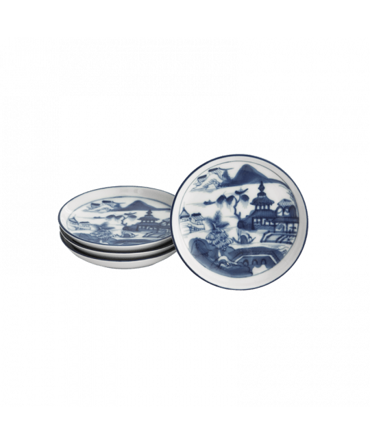 BLUE CANTON COASTERS SET OF 4 - Gaines Jewelers