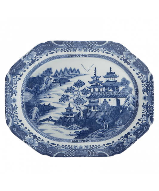 BLUE CANTON MEDIUM PLATTER - Gaines Jewelers