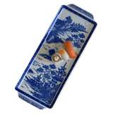 BLUE CANTON SANDWICH TRAY - Gaines Jewelers