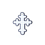 Blue Gingham 10in Cross - Gaines Jewelers