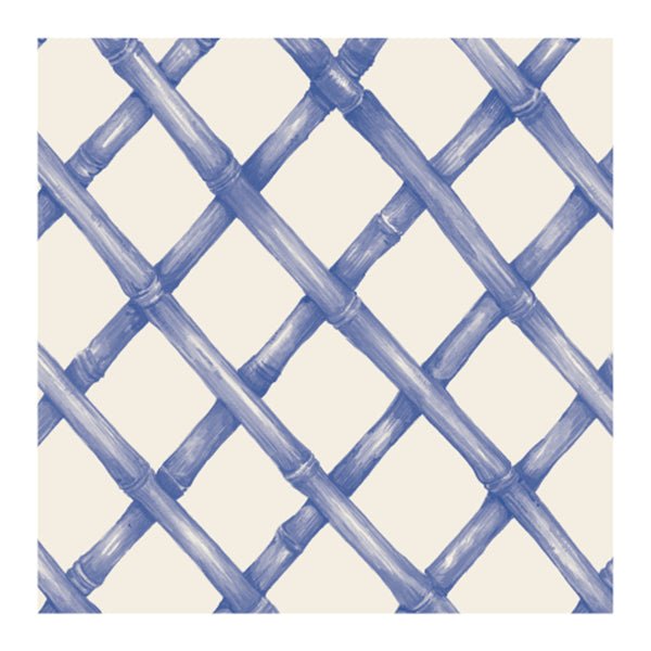 Blue Lattice Cocktail Napkin S/20 - Gaines Jewelers