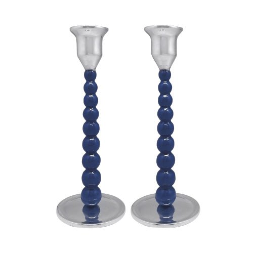 Blue Pearled Candle Holder Set - Gaines Jewelers