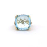 Blue Topaz Large Cushion Cut Ring - Gaines Jewelers