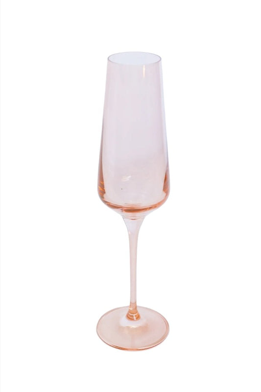 Blush Champagne Flute - Estelle Colored Glass - Gaines Jewelers