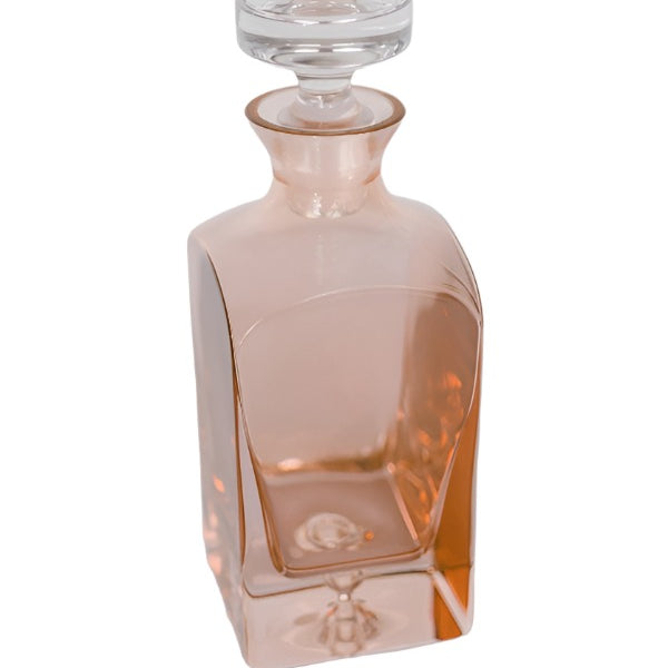 Blush Heritage Decanter Estelle Colored Glass - Gaines Jewelers