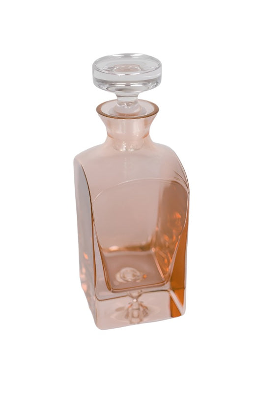 Blush Heritage Decanter Estelle Colored Glass - Gaines Jewelers