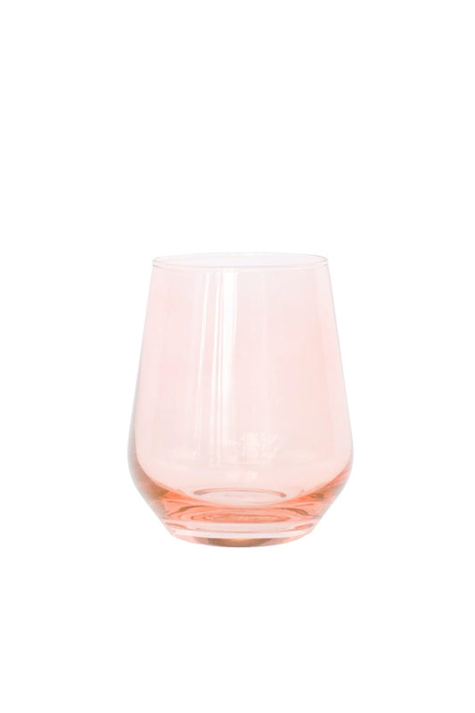 Blush Stemless Wine - Estelle Colored Glass - Gaines Jewelers