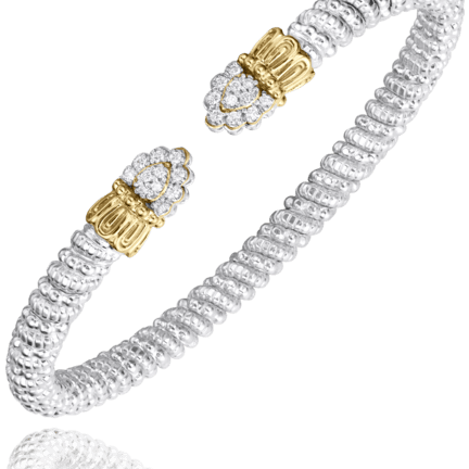 Bracelet 2-tone split diamond top - Gaines Jewelers