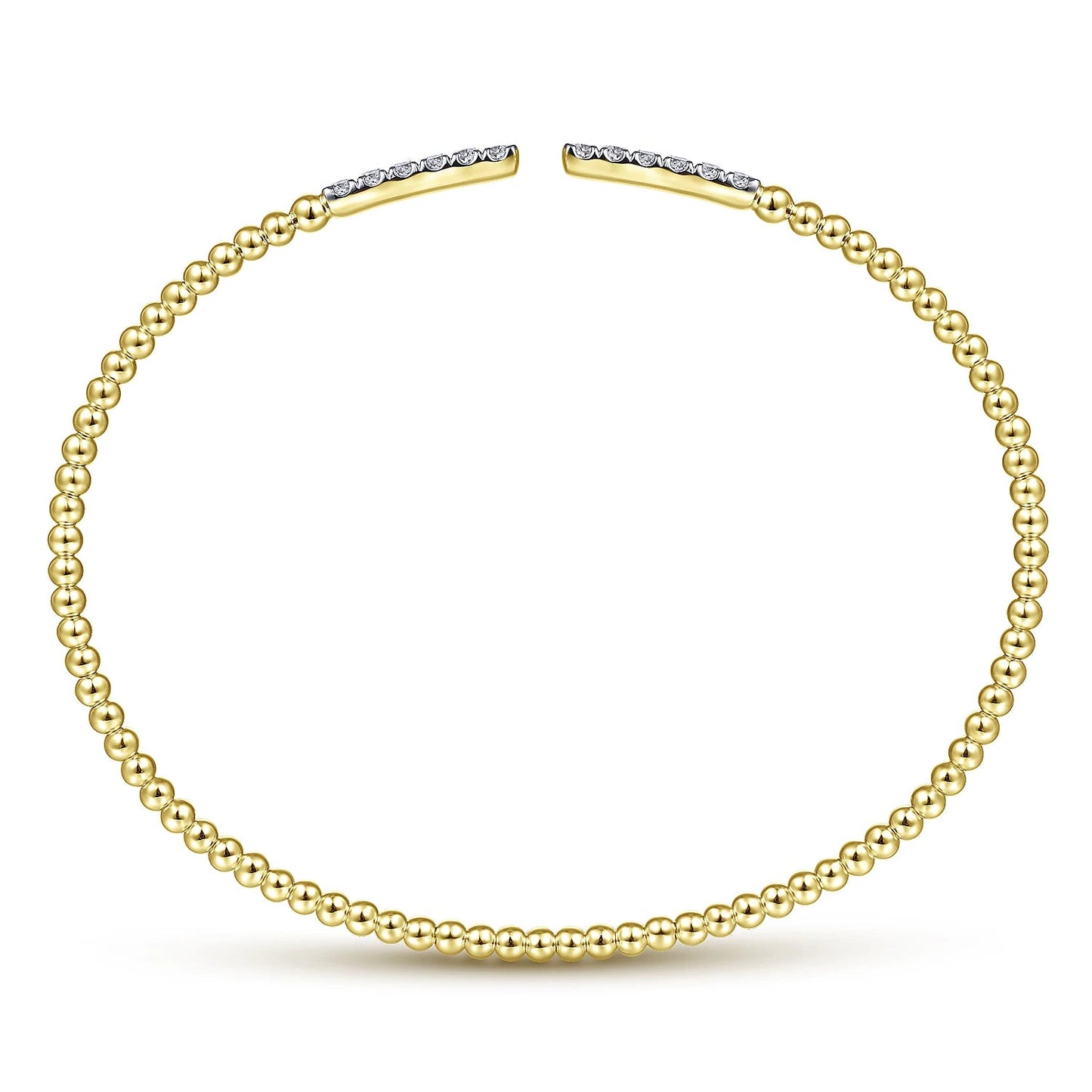 Bracelet bangle cuff diamond top edges - Gaines Jewelers