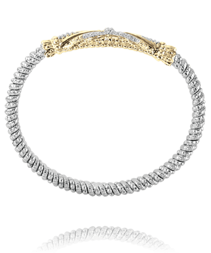 Bracelet bangle decorative solid diamond top - Gaines Jewelers