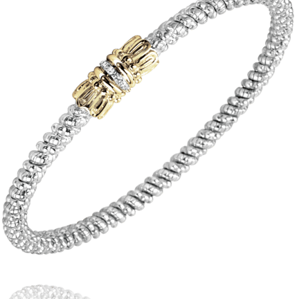 Bracelet bangle diamond barrel top 3mm closed top - Gaines Jewelers