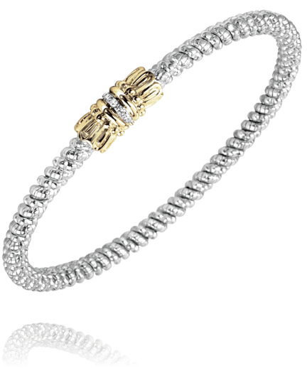 Bracelet bangle diamond barrel top 3mm closed top - Gaines Jewelers