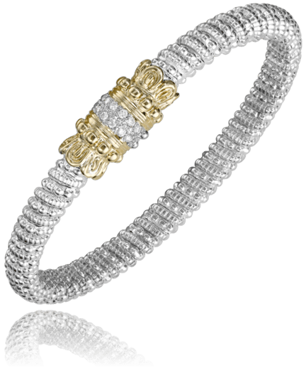 Bracelet bangle diamond on top 6mm - Gaines Jewelers